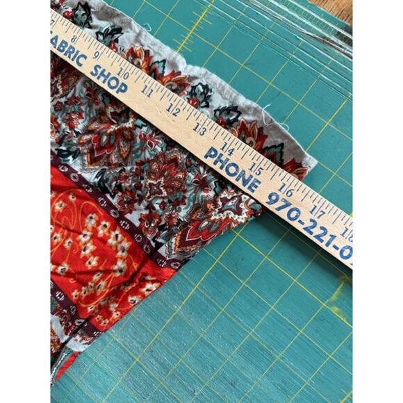 Luukse Brown Gold Floral Wide Leg Women's Pants sz Large Elastic Waist Boho - Picture 7 of 7